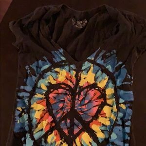 Billabong tie dye v neck